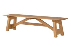 Masívna dubová lavička Rustical, olejovaná a voskovaná