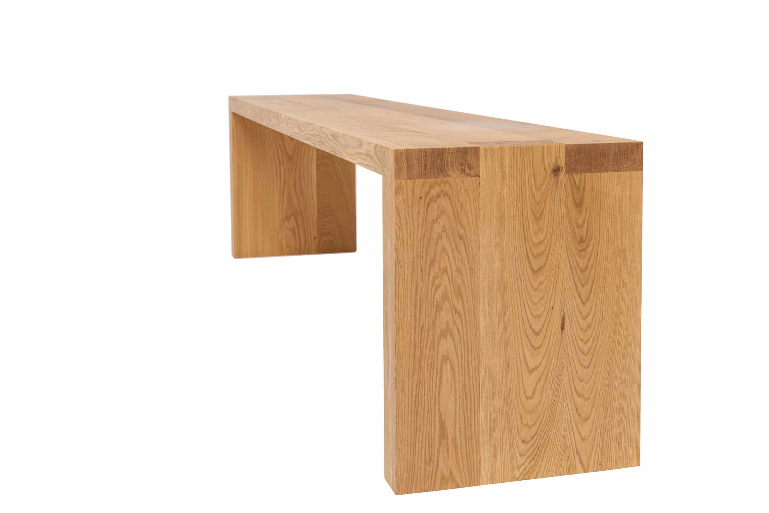 Dubová olejovaná a voskovaná masívna lavica Moderné - Image 3