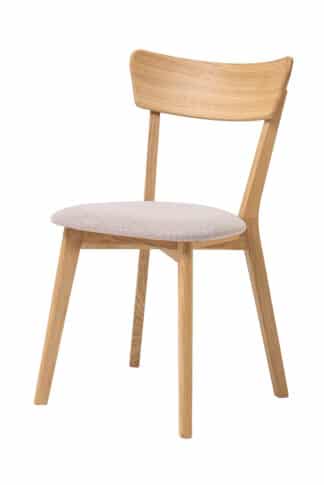 Dubová olejovaná a voskovaná stolička Diana béžová látka