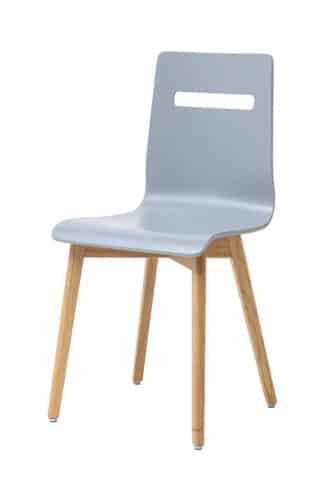 Dubová olejovaná jedálenská stolička Mia šedá