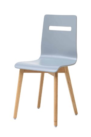 Dubová olejovaná jedálenská stolička Mia šedá