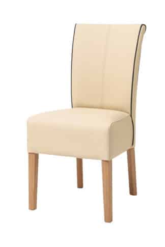 Dubová stolička Herman s béžovým polstrovaním