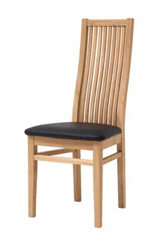 Kuchynská stolička Sandra s čiernou koženkou