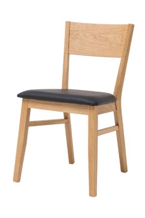 Drevená jedálenská stolička Mika čierna koženka
