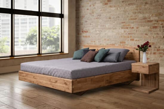 Dubová masivní postel Pavla s úložným prostorem - masívna posteľ
