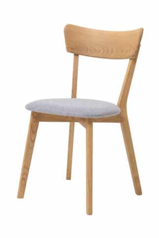 Dubová olejovaná a voskovaná stolička Diana svetlosivá látka