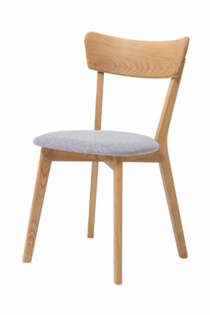 Dubová olejovaná a voskovaná stolička Diana svetlosivá látka