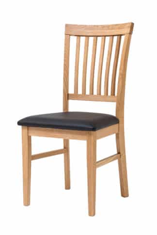 Pevná stolička Raines s čiernou matnou koženkou