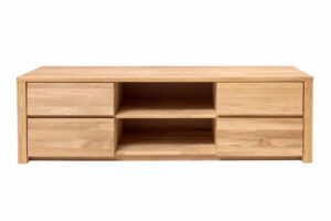 Televízna komoda z masívneho dubového dreva Lausanne
