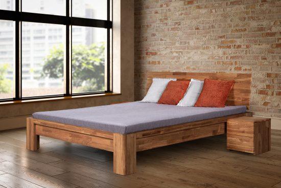 Dubová masívna posteľ Montana 180x200 cm (výber viac veľkostí) 1