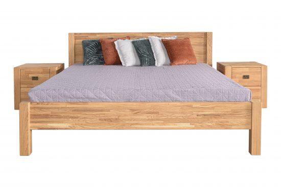 Masívna dubová posteľ Troja vrátane roštu 7
