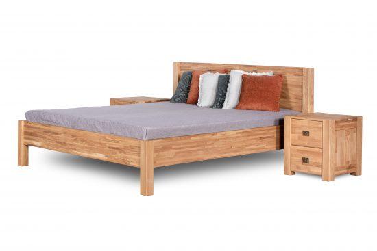 Masívna dubová posteľ Troja vrátane roštu 6