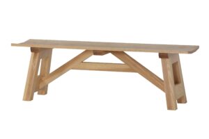 Jaseňová masívna lakovaná lavica rustik