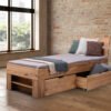Masívna dubová posteľ Sofi 90×200 cm bez zásuviek, VÝPREDAJ SKLADOM