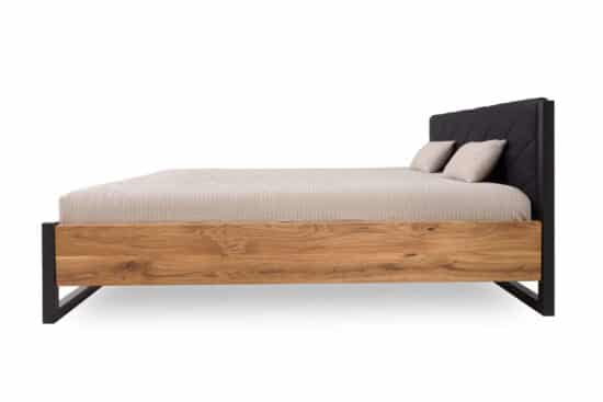 Manželská posteľ Modena 180x200 cm v kombinácii masívny dub a kov (niekoľko farebných variantov) 3