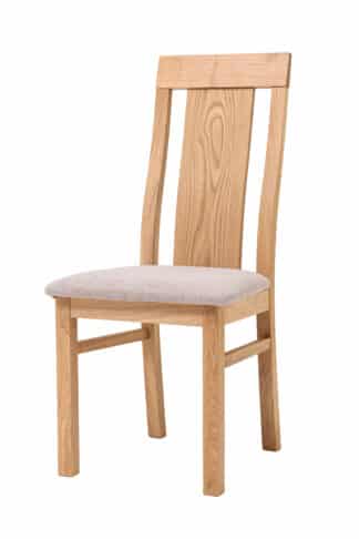 Dubová olejovaná a voskovaná stolička Sofi béžová látka