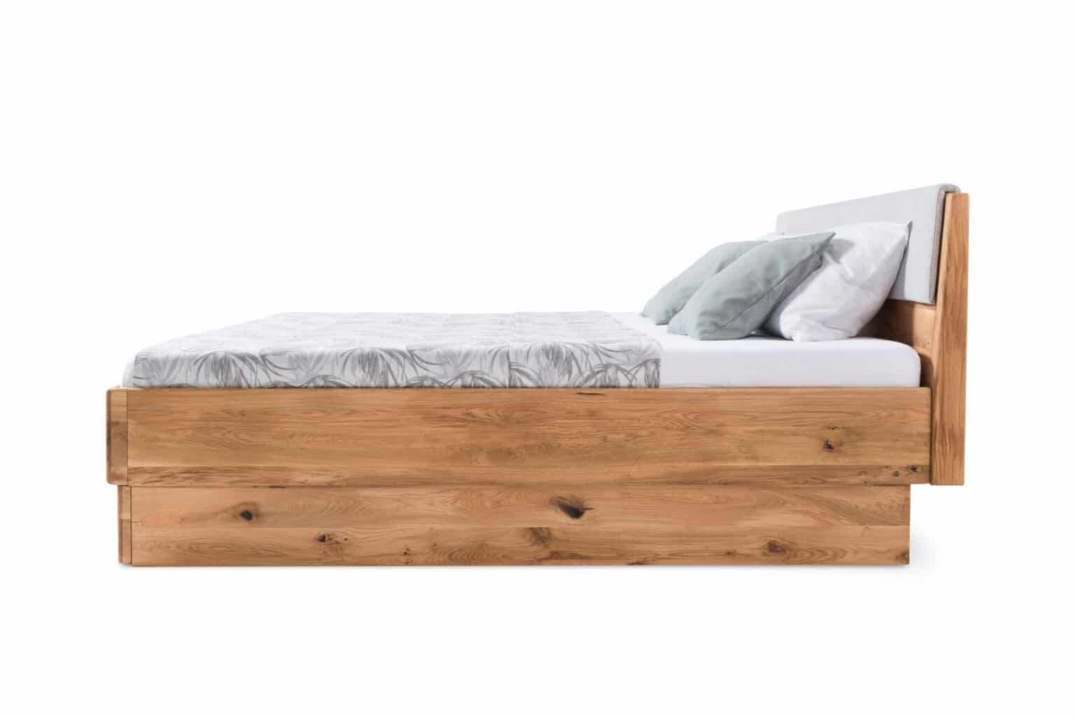 Masívna dubová posteľ 160x200 s úložným priestorom Monte