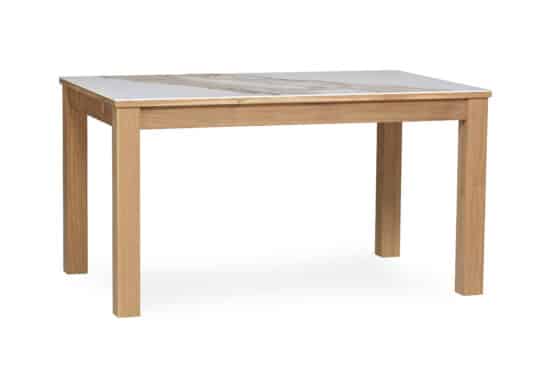 Jedálenský olejovaný stôl Korund z masívneho duba s talianskou mramorovou keramickou doskou (výber dekoru) 3