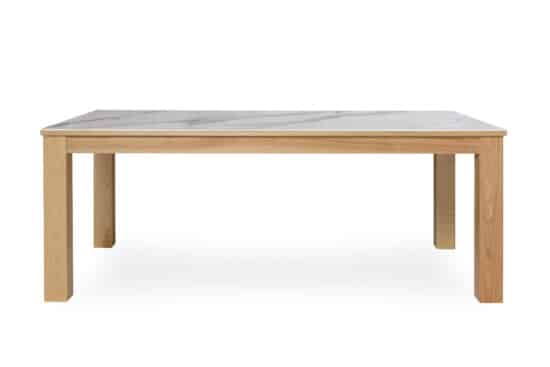Jedálenský stôl Island z masívneho jaseňa s talianskou mramorovou keramickou doskou (výber dekoru) 2