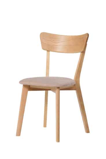 Jaseňová lakovaná stolička Diana béžová látka 1