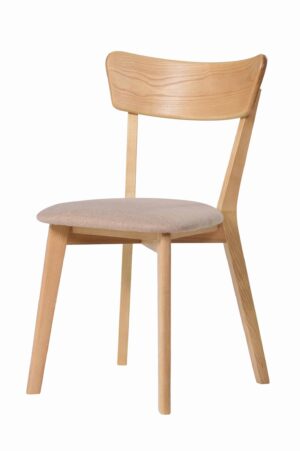 Jaseňová lakovaná stolička Diana béžová látka