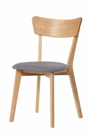 Jaseňová lakovaná stolička Diana šedá látka