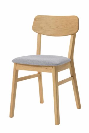 Jedálenská stolička Vilnius so sivým čalúnením