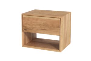 Úzký noční stolek Monaco z dubu - elegantní a luxusní doplněk vaší ložnice, který přinese nejen pohodlí, ale také estetickou krásu.