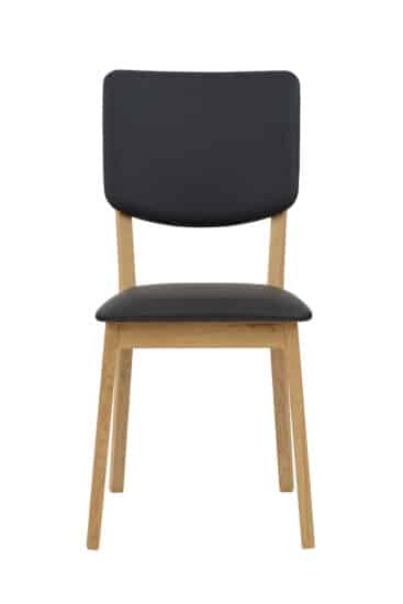 Dubová jídelní židle Tallin s černou koženkou
