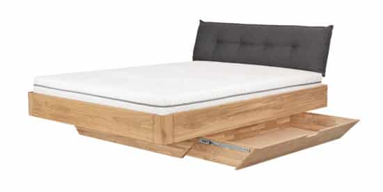 Dubová postel s úložným prostorem-zapomeňte na staré, obyčejné postele a objevte jedinečný luxus, naší postel  z masivu Bara.