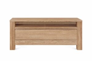 Dřevěná televizní komoda Aura malá nejenže okamžitě zvýší estetickou hodnotu Vašeho interiéru, ale také vám poskytne praktickou úložnou kapacitu, kterou potřebujete v každodenním životě.