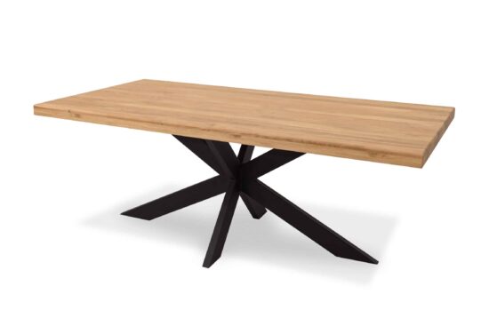 Jedálenský stôl z masívu duba Spider Direct s kovovými nohami sa stane srdcom Vašej domácnosti, kde sa spája elegancia, kvalita a funkčnosť v jeden harmonický celok.