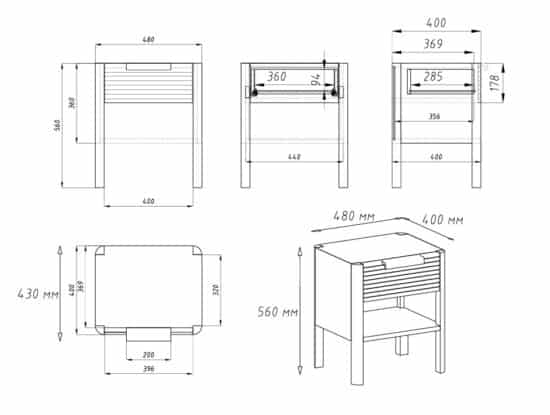 Tento noční stolek je vyroben z masivního dubového dřeva a kombinuje přírodní krásu s moderním designem. Má jednoduché a čisté linie, které podtrhují jeho elegantní vzhled.