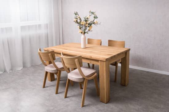 Jedálenský set Florence-Diran z masívneho dubového dreva - Image 7