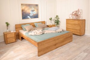 Masivní dubová postel Celin