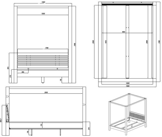 Postel Lisa z masivního dubového dřeva s konstrukcí pro nebesa promění vaši ložnici v místo jako z pohádky. Elegantní design, přírodní materiály a precizní zpracování zajišťují nejen krásu, ale i pevnost a dlouhou životnost. Díky vysokým sloupkům si můžete vytvořit útulný prostor přesně podle svých představ.