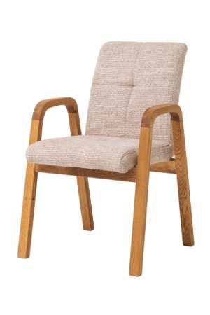 Dubová stolička Orion v béžovom čalúnení spája prirodzenú eleganciu s maximálnym pohodlím. Vďaka masívnej dubovej konštrukcii a mäkkému sedadlu je vhodný nielen k jedálenským stolom, ale aj do pracovne alebo obývačky. Štýlový a univerzálny kúsok, ktorý dodá vášmu interiéru teplo a útulnosť.