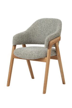 Kresielko Clara spája poctivý dubový masív s jedinečným textilným poťahom inšpirovaným prírodou. Jemné zelené akcenty v kombinácii s béžovými odtieňmi vytvárajú hrejivú a pokojnú atmosféru. Doprajte si štýlový komfort, ktorý premení každý priestor na miesto, kam sa budete radi vracať.
