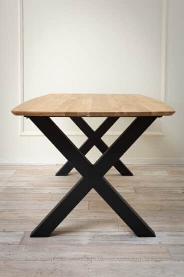 Dubový jedálenský stôl Timber 200 s X-nohami - Image 3