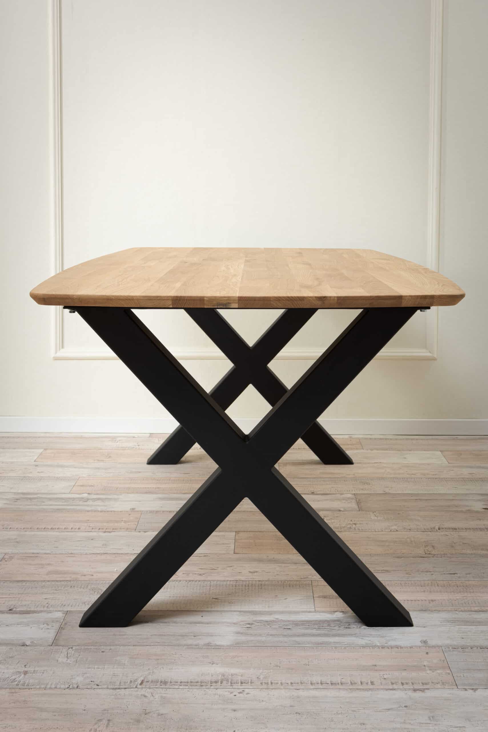 Dubový jedálenský stôl Timber 200 s X-nohami - Image 3