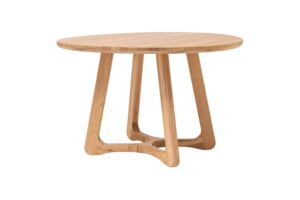 Elegantný okrúhly stôl z dubového masívu, ktorý spája prírodnú krásu, moderný dizajn a poctivé remeslo. Vďaka pevným tvarovaným nohám a kvalitnému olejovému ošetreniu sa stane stredobodom každej jedálne, obývačky či pracovne.