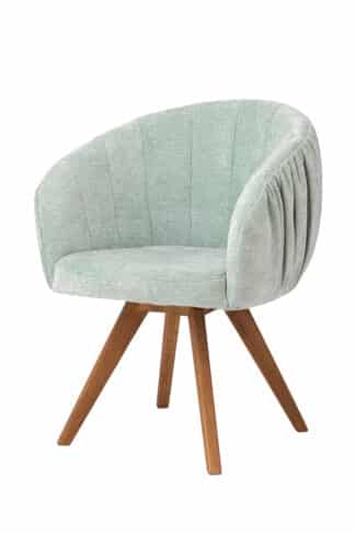Dubové kresielko Elba mätovo zelené spája prírodný masívny dub s jemným, sviežim čalúnením v mätovom odtieni. Ponúka vysoký komfort sedenia, elegantný otočný mechanizmus s návratom do pôvodnej polohy a nadčasový dizajn. Skvele doplní moderné aj prírodne ladené interiéry.