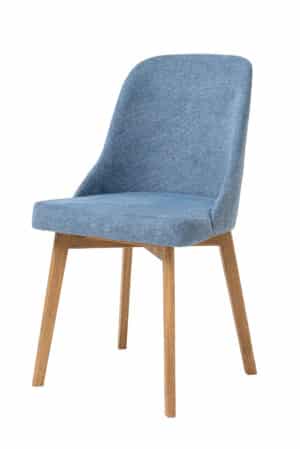 Stolička Milis kombinuje prírodnú krásu masívneho duba s elegantným modrým čalúnením, ktoré vnesie do interiéru sviežu a modernú atmosféru. Vďaka pohodlnému tvarovaniu a kvalitnému spracovaniu je ideálna na každodenné používanie. Perfektne doplní každý jedálenský priestor, kde hrá rolu štýl aj maximálny komfort.