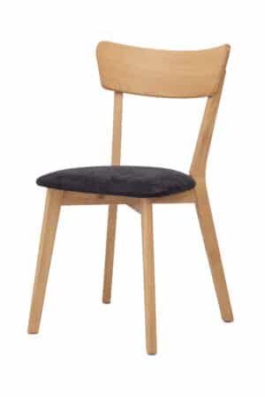 Dubová stolička Diana s čiernym látkovým poťahom spája nadčasovú eleganciu s moderným kontrastom, ktorý oživí každý interiér. Pohodlne polstrovaný sedák a konštrukcia z masívneho dubu zaisťujú komfort aj dlhú životnosť. Štýlová a praktická voľba pre každodenné stolovanie.