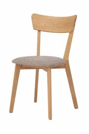 Dubová stolička Diana s hnedým čalúnením prináša do interiéru teplo, pokoj a nadčasovú eleganciu. Kombinácia masívneho dubu a pohodlného polstrovaného sedadla zaisťuje komfort aj dlhú životnosť. Ideálna voľba pre útulný domov, kde hrá hlavnú rolu kvalita a prirodzený štýl.