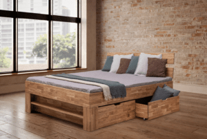 Masívna dubová posteľ Sofi Kubus 180 × 200 cm
