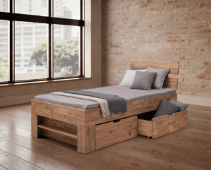 Masívna dubová posteľ Sofi Kubus 90×200 cm