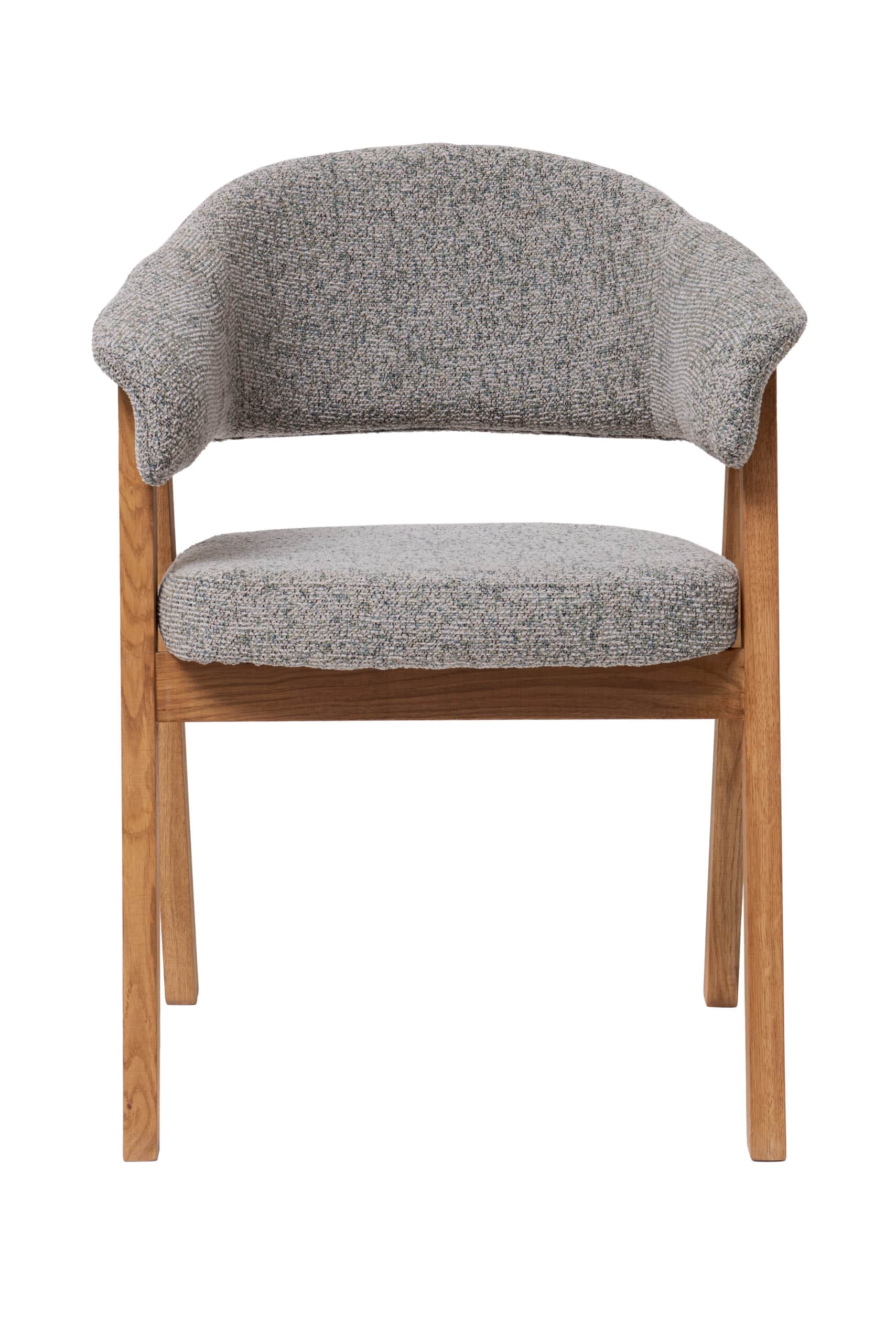 Dubové kresielko Mona so zeleno-béžovým polstrovaním spája krásu masívneho dubového dreva s elegantným čalúnením v prírodných tónoch. Pohodlný sedák, ergonomická opierka a praktické podrúčky zaisťujú komfort pri každodennom používaní. Harmonická kombinácia zelenej, béžovej a dubového dreva vnesie do interiéru pokoj, útulnosť a nadčasový štýl.